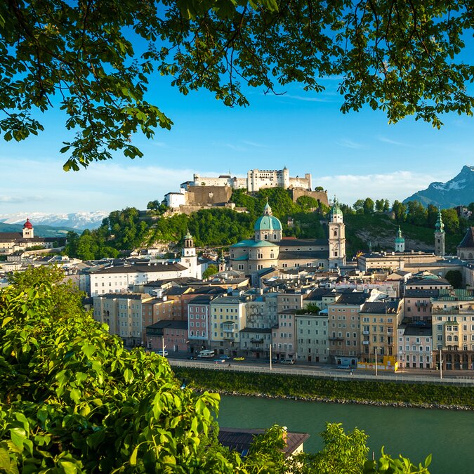 Vue panoramique sur la vieille ville de Salzbourg et la forteresse de Hohensalzburg | © Tourismus Salzburg GmbH, Guenter Breitegger